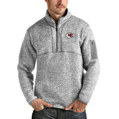 Antigua Team Logo Fortune Quarter-Zip Pullover Jacket - Kansas City Chiefs Pullover