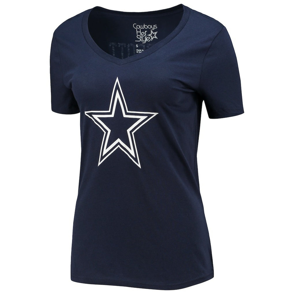 Dak Prescott  Women's Player Icon Name & Number V-Neck T-Shirt - Dallas Cowboys T-shirts