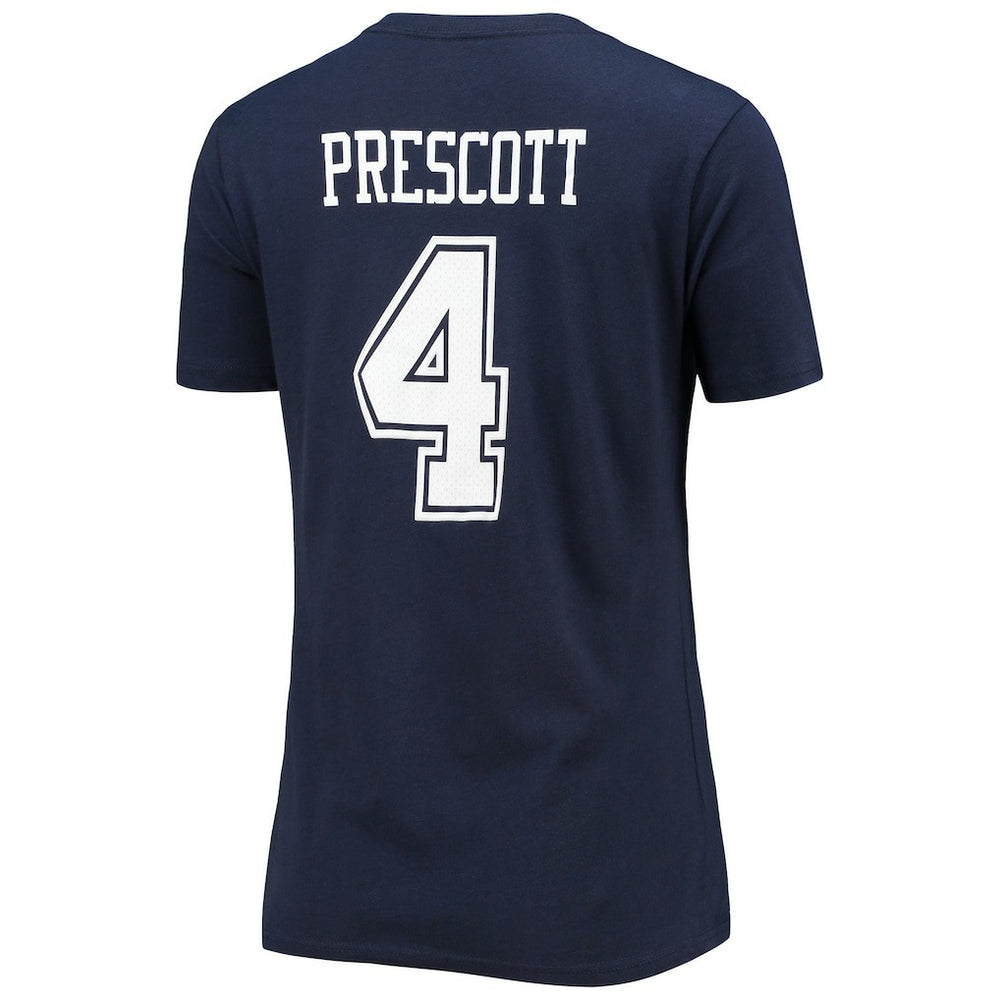Dak Prescott  Women's Player Icon Name & Number V-Neck T-Shirt - Dallas Cowboys T-shirts