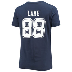 CeeDee Lamb  Women's Player Icon Name & Number V-Neck T-Shirt - Dallas Cowboys T-shirts