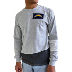 Refried Apparel Sustainable Angle Long Sleeve T-Shirt - Los Angeles Chargers T-shirts