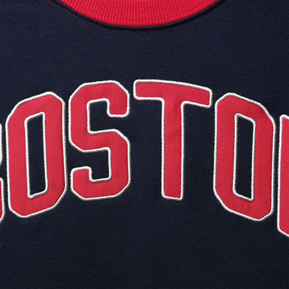 Red/Navy Boston Red Sox Starter Women's Baseline Raglan Pullover Sweatshirt