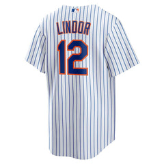 White Francisco Lindor New York Mets Nike Home Replica Player Jersey