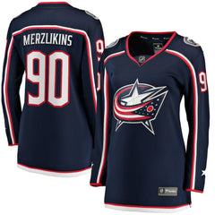 NHL Elvis Merzlikins Columbus Blue Jackets Fanatics Women's Home Breakaway Jersey