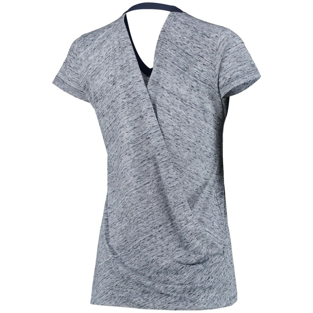Navy Detroit Tigers Touch Women's Hail Mary V-Neck Back Wrap T-Shirt