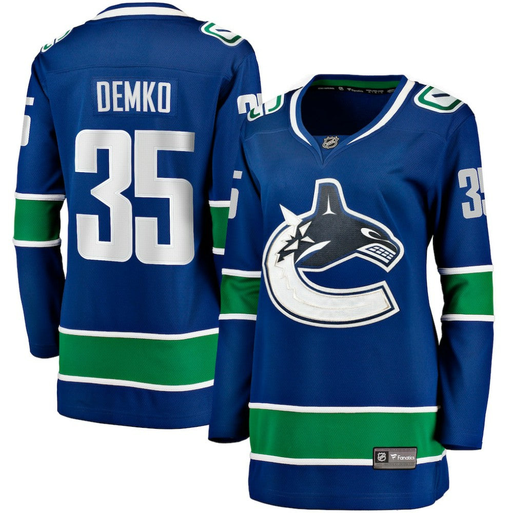 NHL Thatcher Demko Vancouver Canucks Fanatics Women's Home Breakaway Jersey