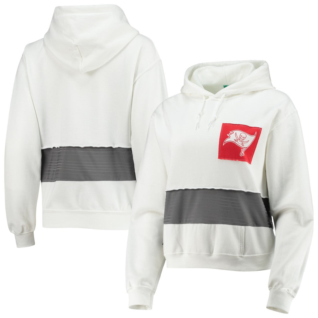 Refried Apparel Women's Sustainable Crop Dolman Pullover Hoodie - Tampa Bay Buccaneers Hoodies