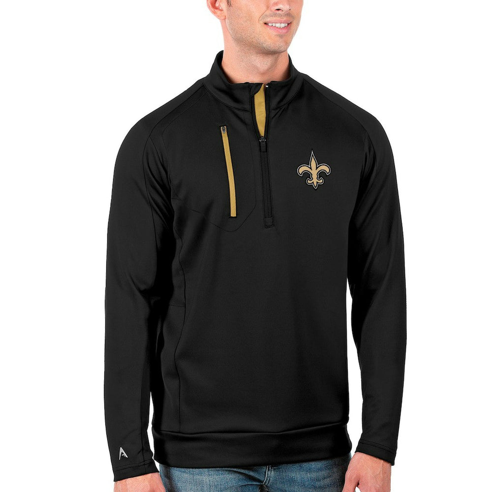 Antigua Generation Quarter-Zip Pullover Jacket - New Orleans Saints Pullover