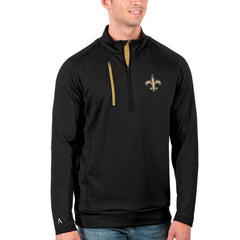 Antigua Generation Quarter-Zip Pullover Jacket - New Orleans Saints Pullover