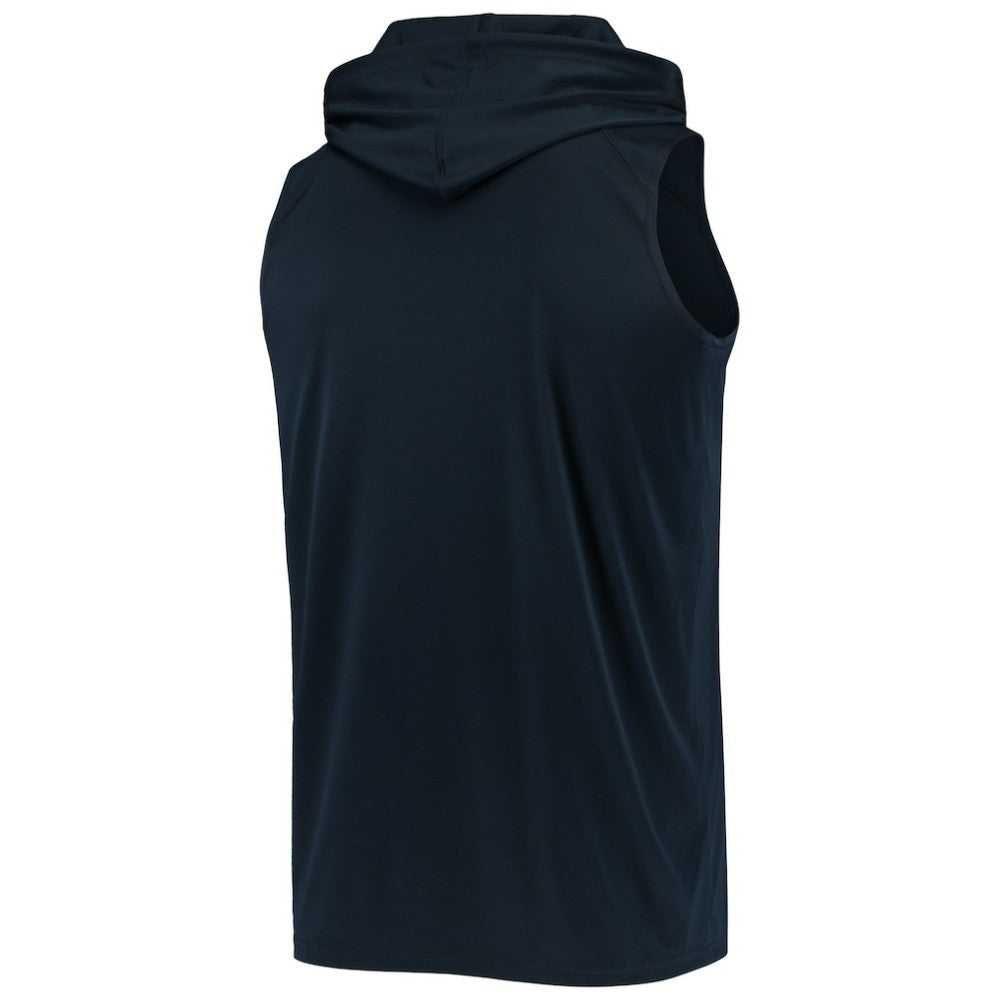 Navy Milwaukee Brewers Stitches Sleeveless Pullover Hoodie