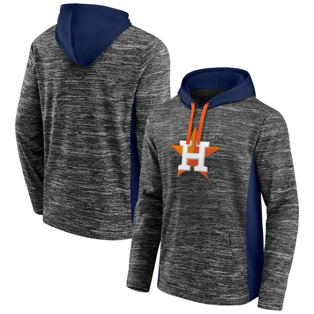 Gray/Navy Houston Astros Fanatics Instant Replay Color Block Pullover Hoodie