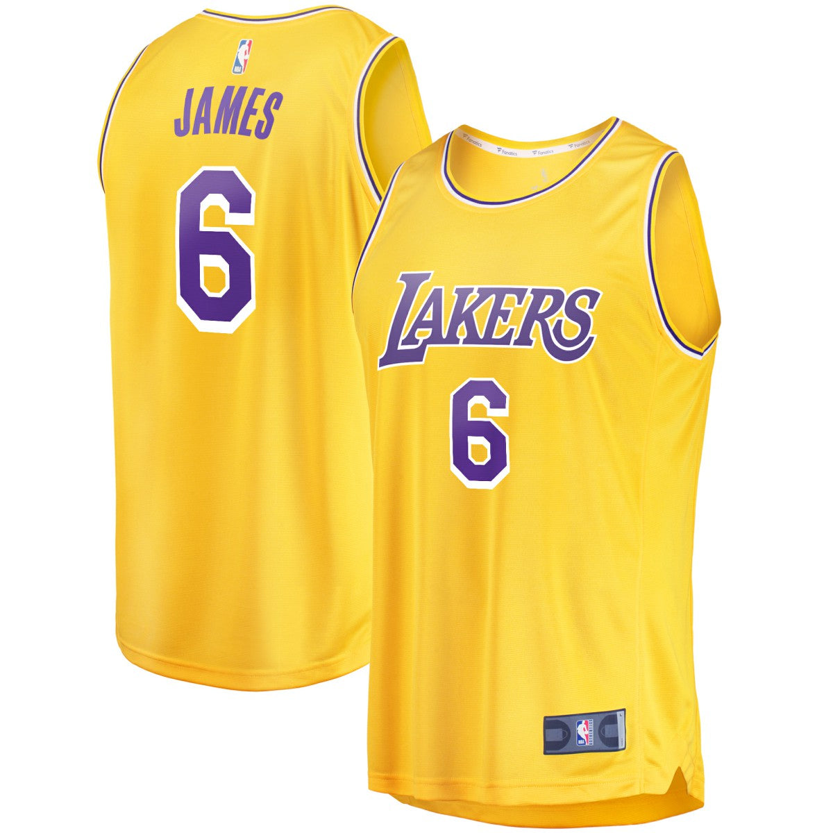 Fanatics LeBron James Los Angeles Lakers #6 Fast Break Replica Player Jersey Gold