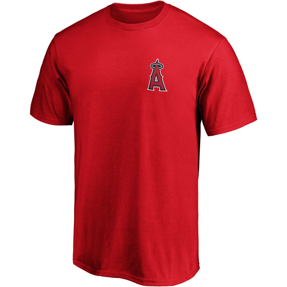 Red Los Angeles Angels Fanatics Number One Dad Team T-Shirt