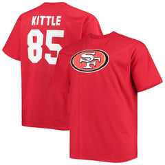 George Kittle  Big & Tall Player Name & Number T-Shirt - San Francisco 49ers T-shirts