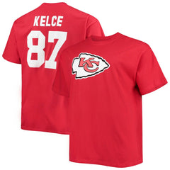 Travis Kelce  Big & Tall Player Name & Number T-Shirt - Kansas City Chiefs T-shirts