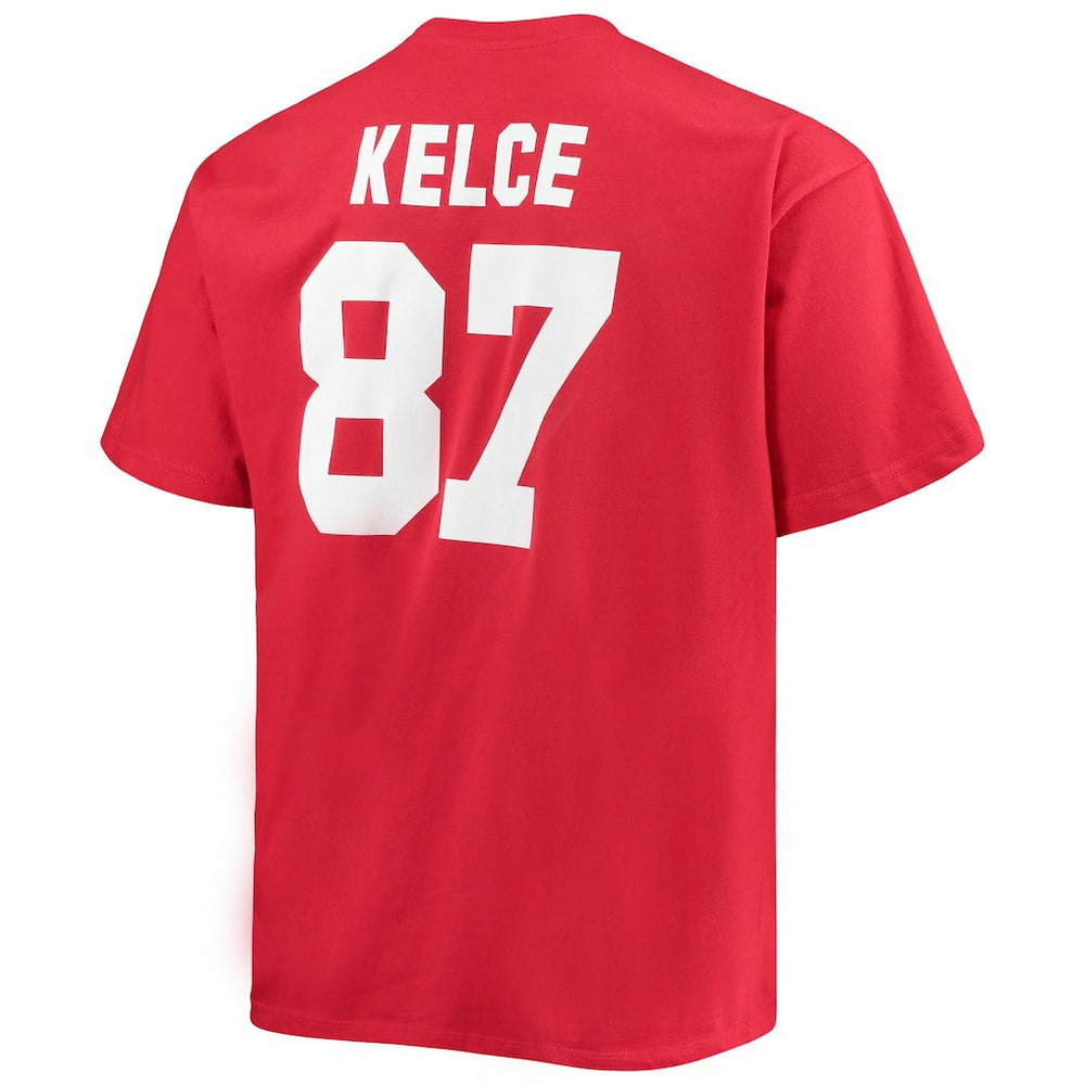 Travis Kelce  Big & Tall Player Name & Number T-Shirt - Kansas City Chiefs T-shirts