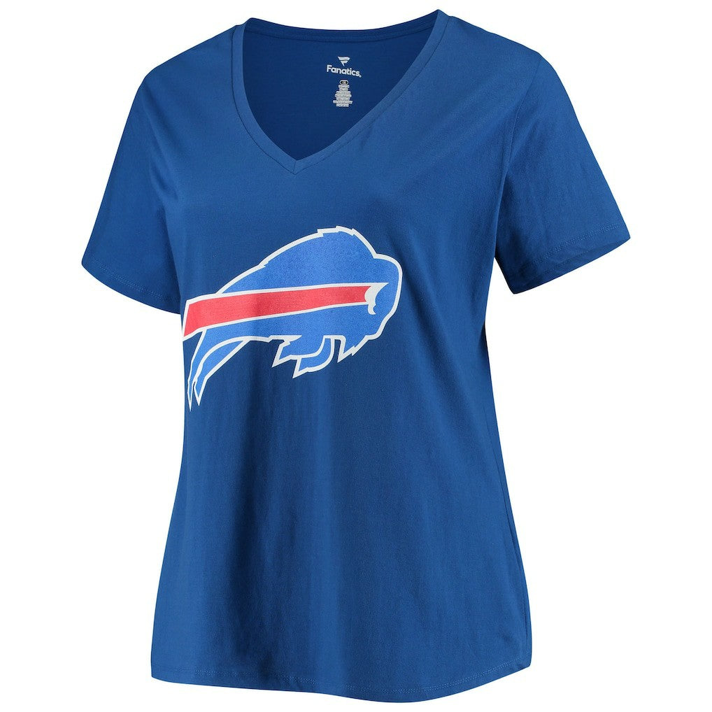 Josh Allen  Women's Plus Size Name & Number V-Neck T-Shirt - Buffalo Bills T-shirts