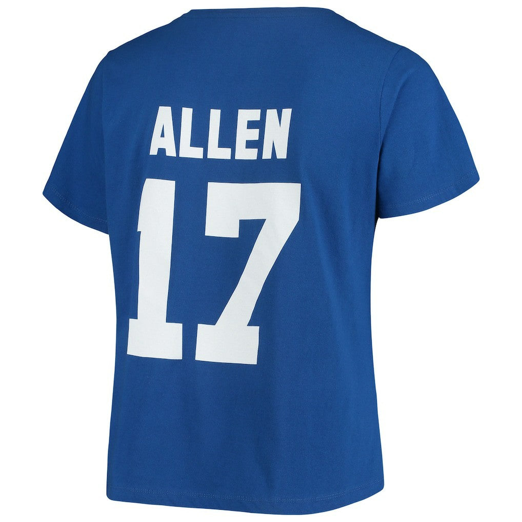 Josh Allen  Women's Plus Size Name & Number V-Neck T-Shirt - Buffalo Bills T-shirts