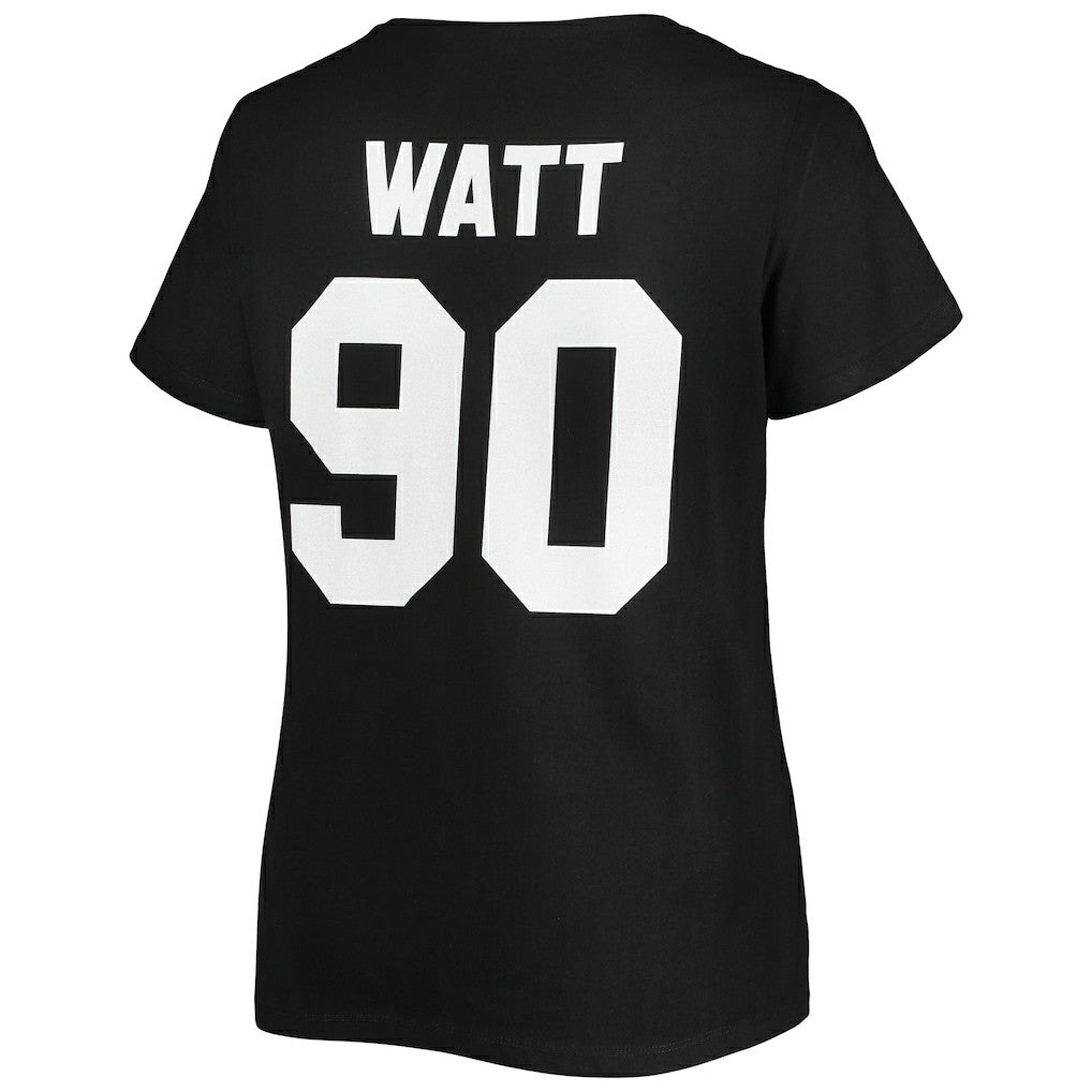 T.J. Watt  Women's Plus Size Name & Number V-Neck T-Shirt - Pittsburgh Steelers T-shirts