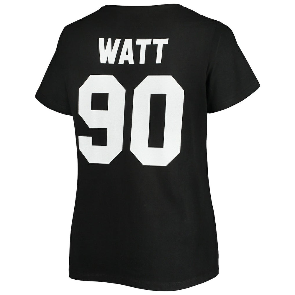 T.J. Watt  Women's Plus Size Name & Number V-Neck T-Shirt - Pittsburgh Steelers T-shirts
