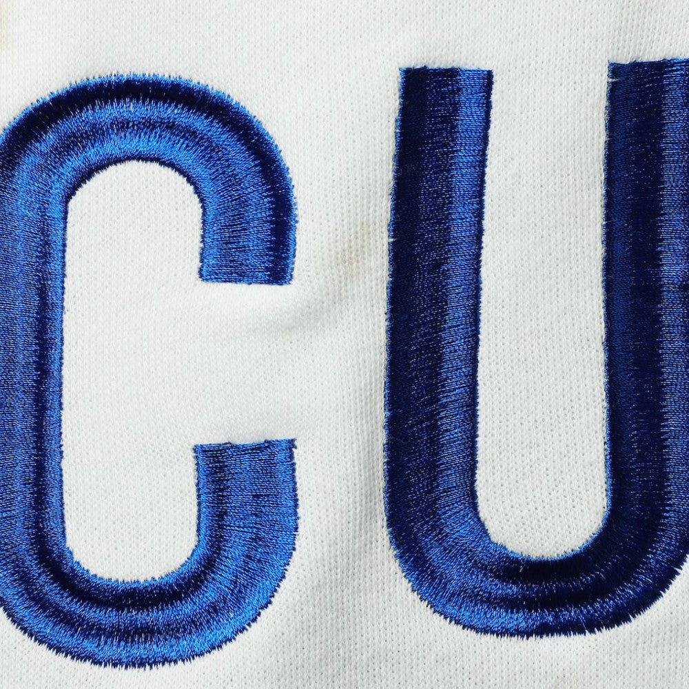 Royal Chicago Cubs Mitchell & Ness Women's Color Block 2.0 Pullover Sweatshirt