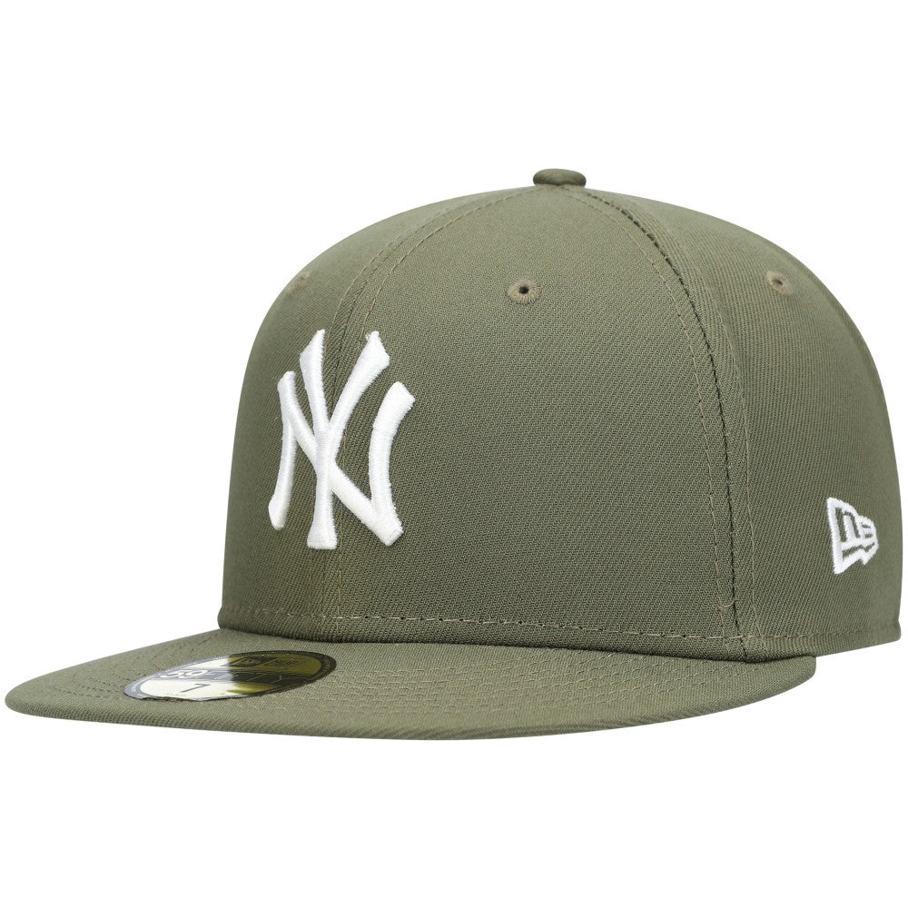 Olive New York Yankees New Era White Logo 59FIFTY Fitted Hat