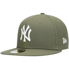 Olive New York Yankees New Era White Logo 59FIFTY Fitted Hat