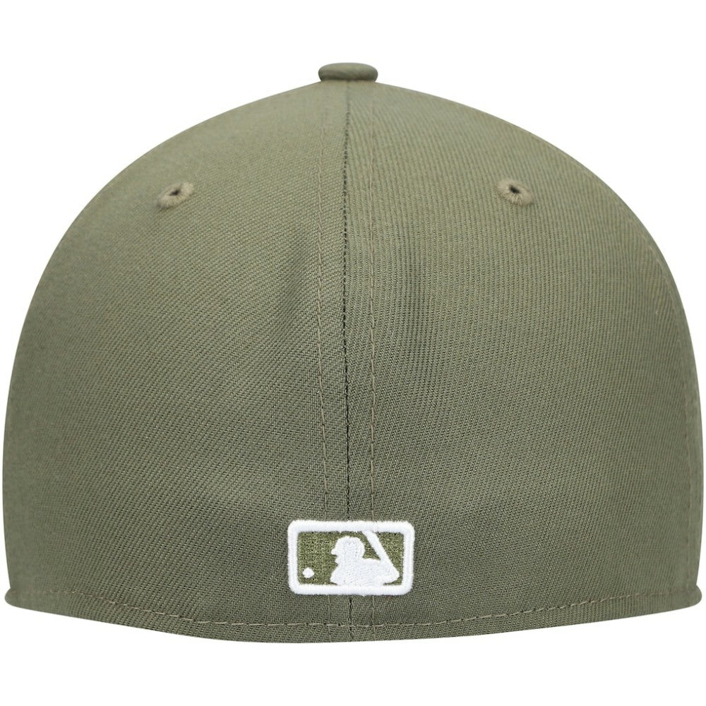 Olive Chicago White Sox New Era White Logo 59FIFTY Fitted Hat