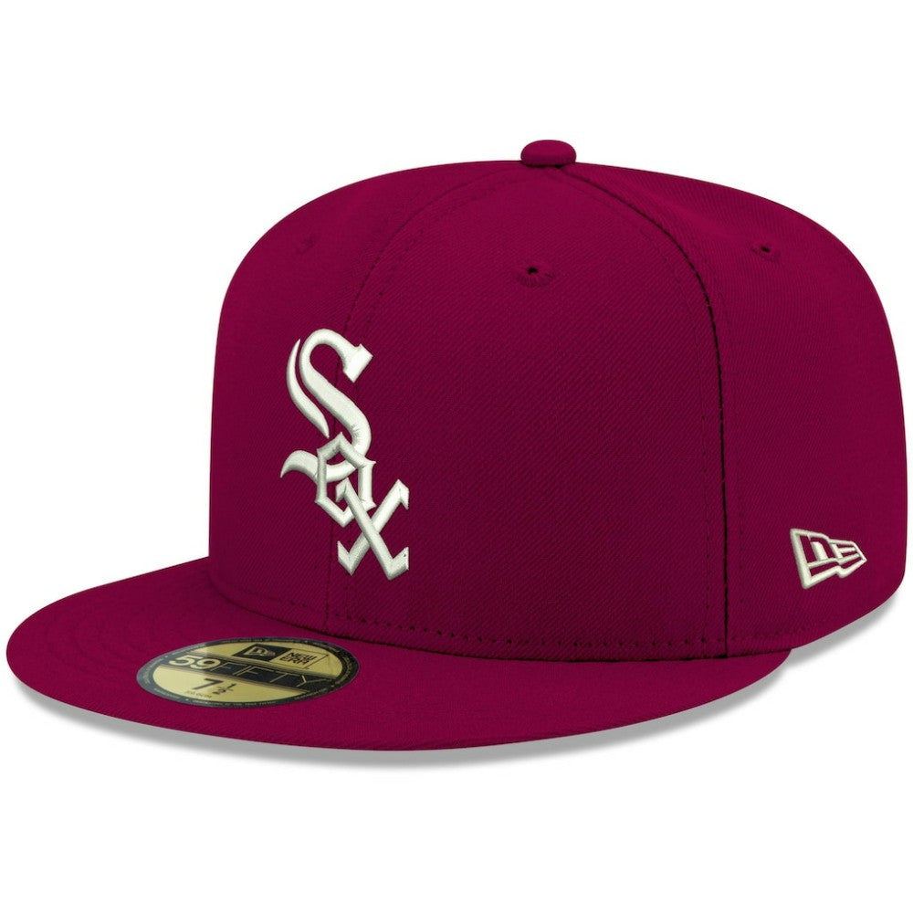 Cardinal Chicago White Sox New Era White Logo 59FIFTY Fitted Hat