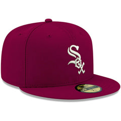 Cardinal Chicago White Sox New Era White Logo 59FIFTY Fitted Hat