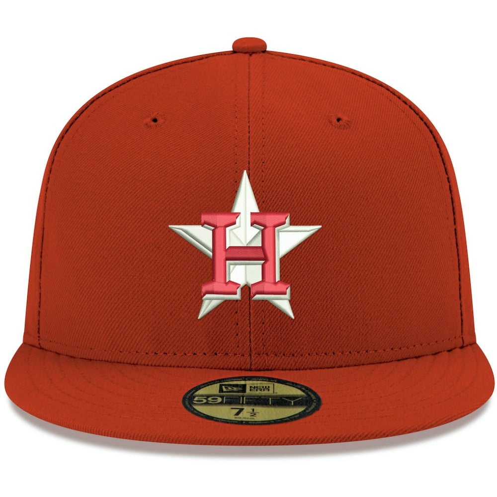 Red Houston Astros New Era White Logo 59FIFTY Fitted Hat