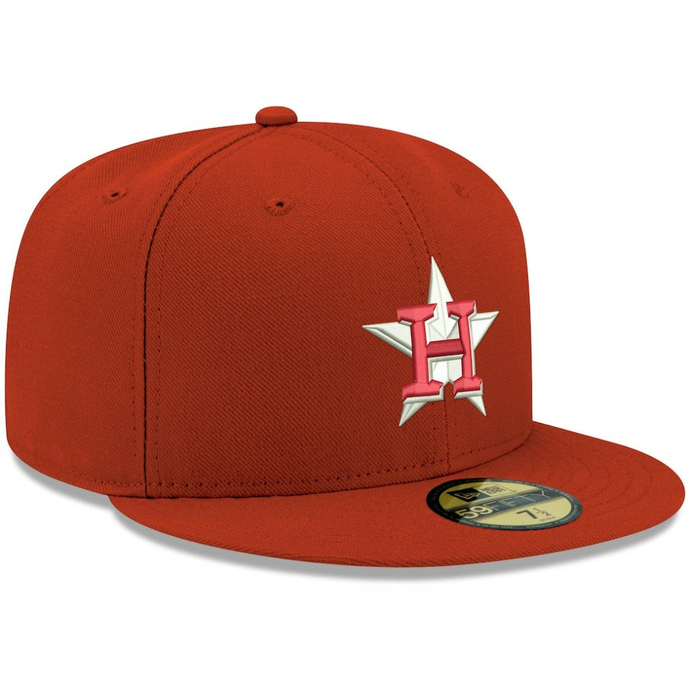 Red Houston Astros New Era White Logo 59FIFTY Fitted Hat