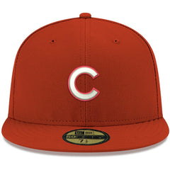 Red Chicago Cubs New Era White Logo 59FIFTY Fitted Hat