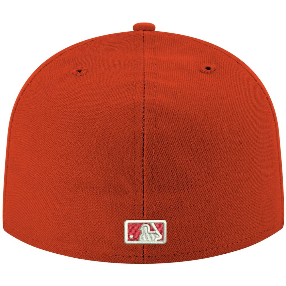 Red Chicago Cubs New Era White Logo 59FIFTY Fitted Hat