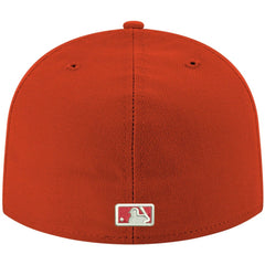 Red Chicago Cubs New Era White Logo 59FIFTY Fitted Hat