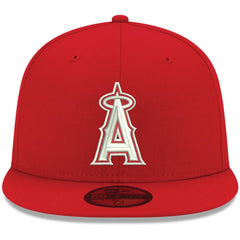 Red Los Angeles Angels New Era White Logo 59FIFTY Fitted Hat