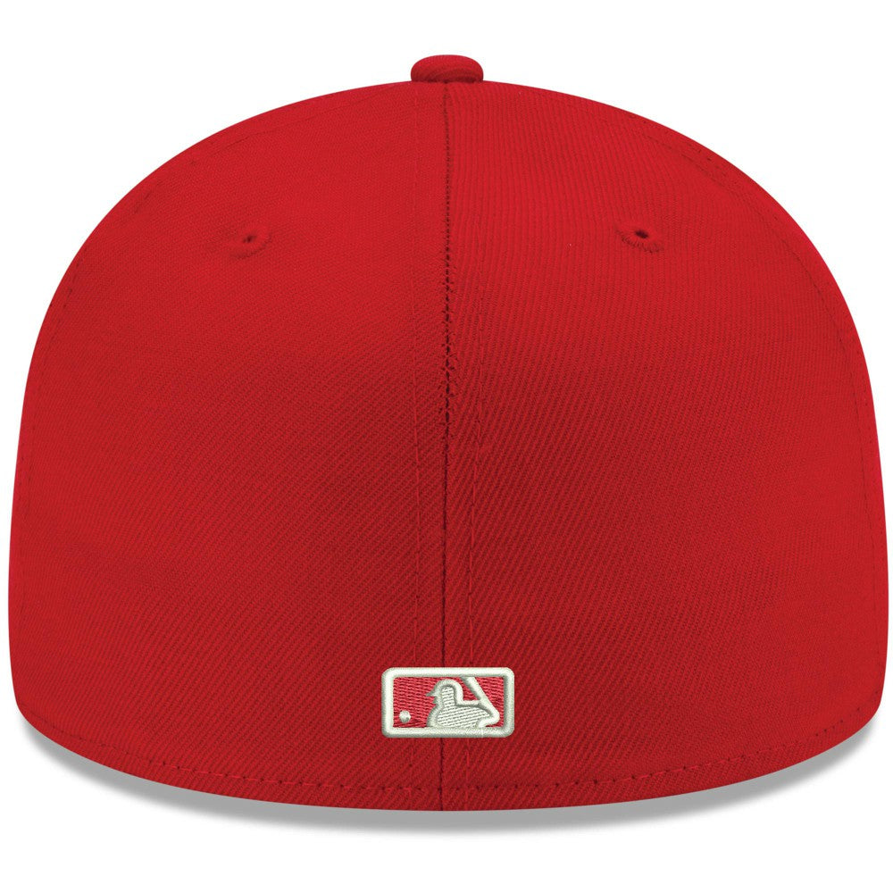 Red Los Angeles Angels New Era White Logo 59FIFTY Fitted Hat