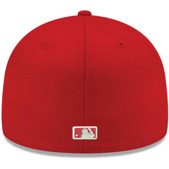 Red Los Angeles Angels New Era White Logo 59FIFTY Fitted Hat