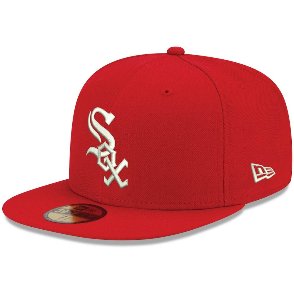 Red Chicago White Sox New Era White Logo 59FIFTY Fitted Hat