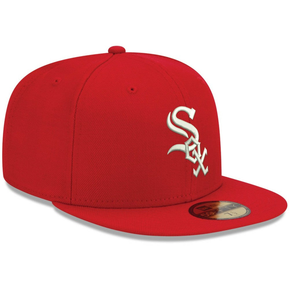 Red Chicago White Sox New Era White Logo 59FIFTY Fitted Hat