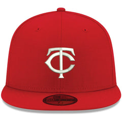 Red Minnesota Twins New Era White Logo 59FIFTY Fitted Hat