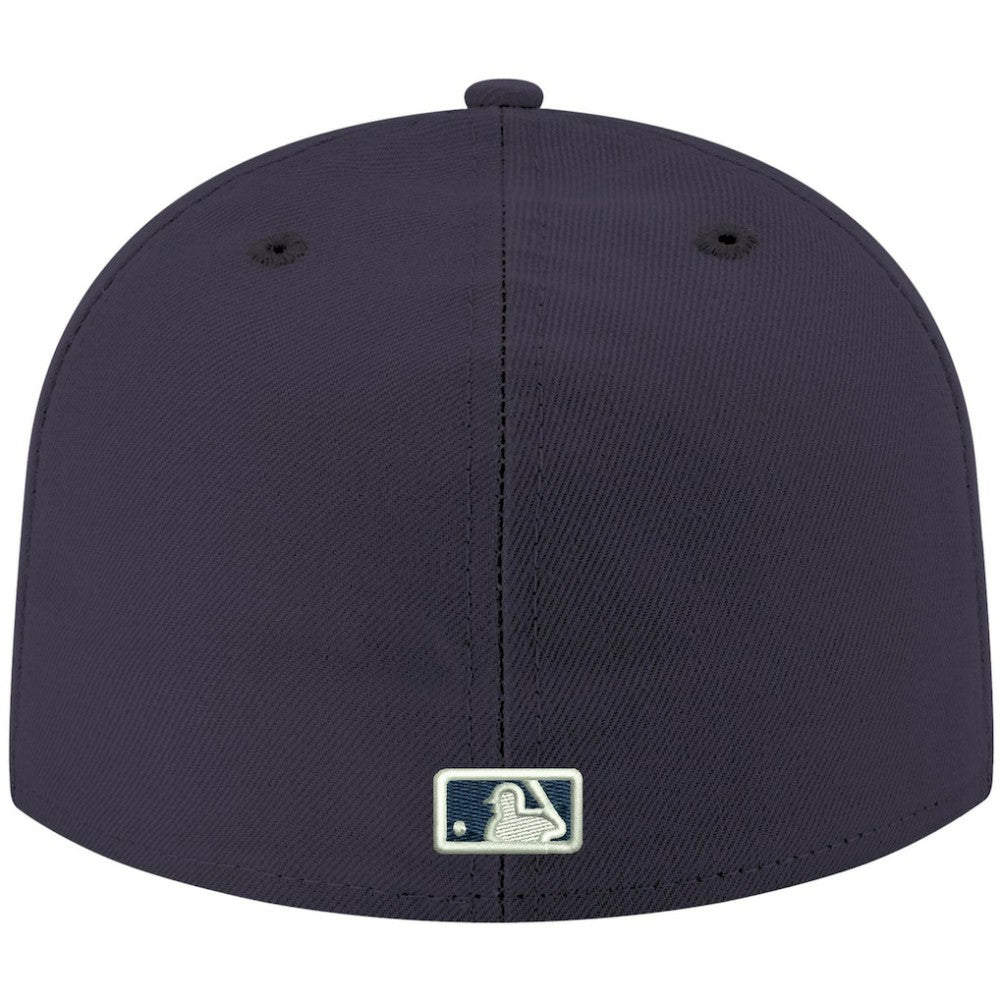Navy Colorado Rockies New Era White Logo 59FIFTY Fitted Hat