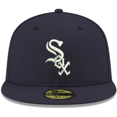 Navy Chicago White Sox New Era White Logo 59FIFTY Fitted Hat