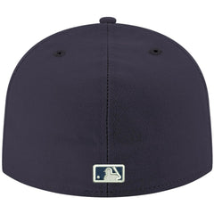 Navy Boston Red Sox New Era White Logo 59FIFTY Fitted Hat