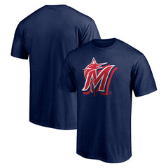 Navy Miami Marlins Red White and Team T-Shirt