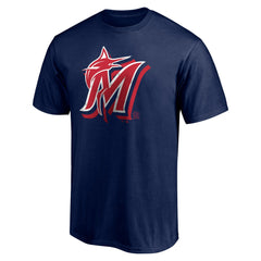 Navy Miami Marlins Red White and Team T-Shirt
