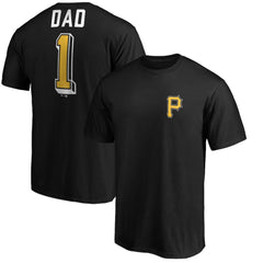 Black Pittsburgh Pirates Number One Dad T-Shirt