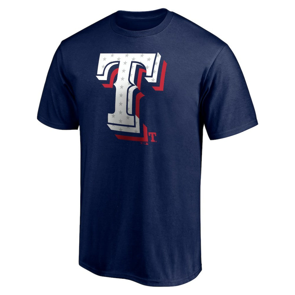 Navy Texas Rangers Red White and Team T-Shirt