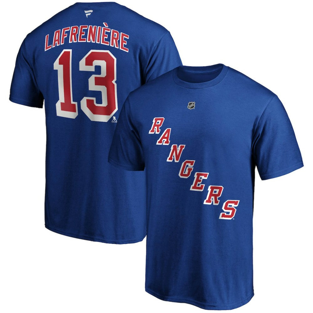 NHL Alexis Lafreniere New York Rangers Fanatics Big & Tall Name & Number T-Shirt