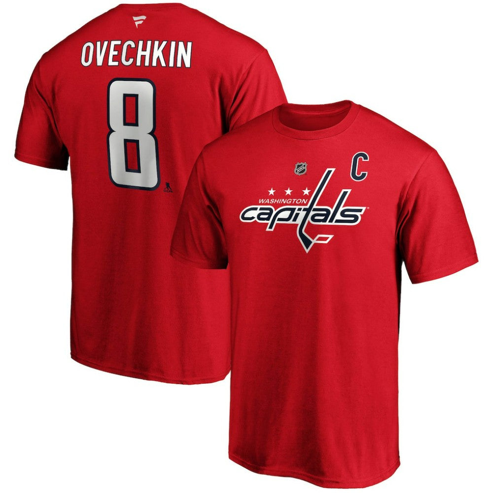 NHL Alexander Ovechkin Washington Capitals Fanatics Big & Tall Captain Patch Name & Number T-Shirt